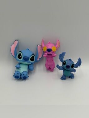 RARE Exclusive Disney Stitch Figures Toy Lot- Stitch & Pink Stitch